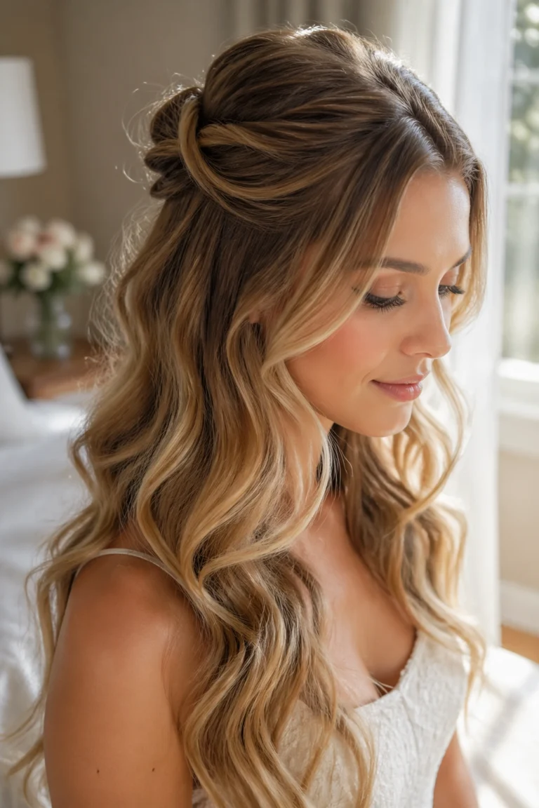 30 Easy Wavy Updos for Weddings