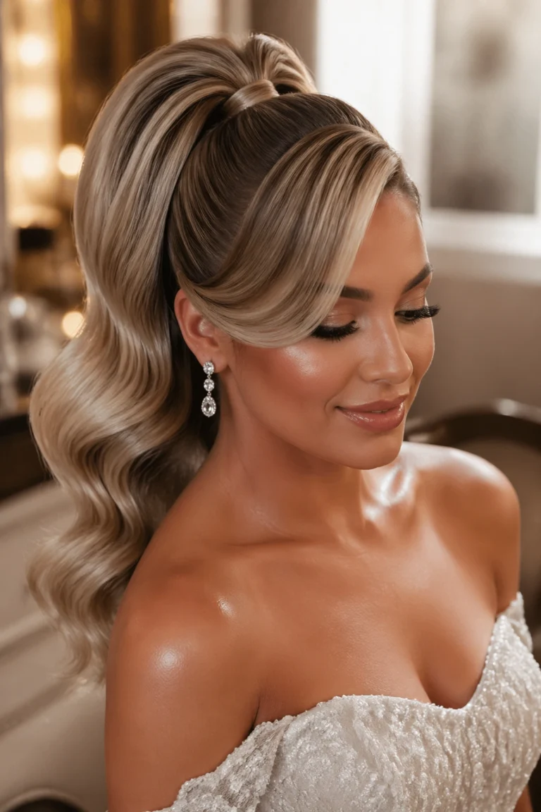 33 High Updo Ponytails for Weddings