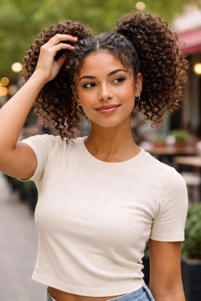 25 Double Ponytails for Curly Hair