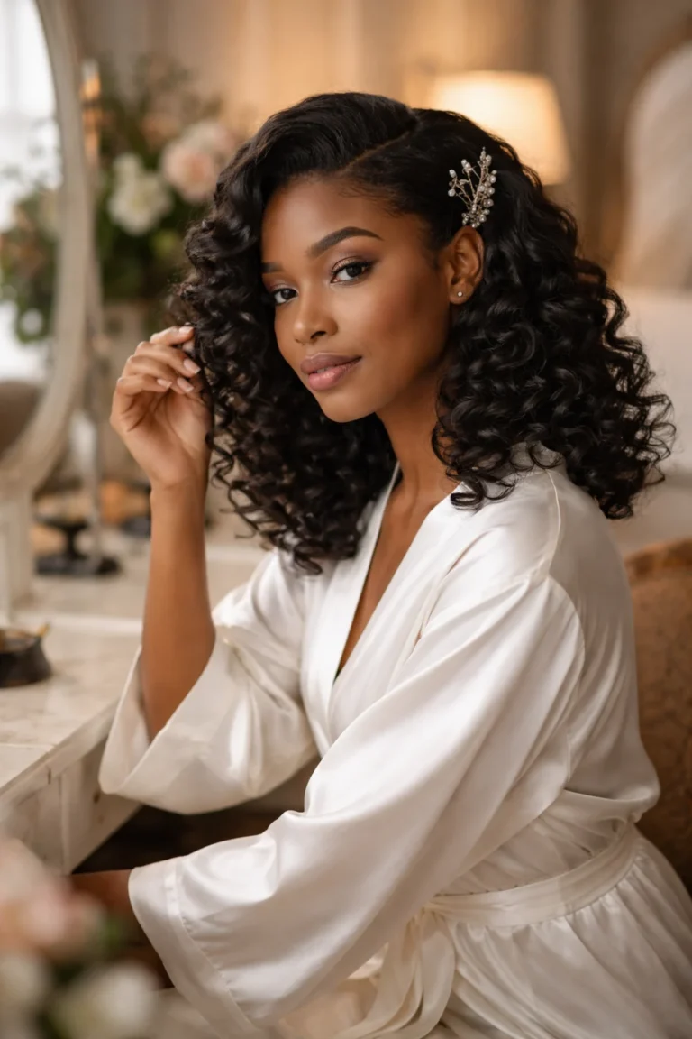 18 Curly Wedding Hairstyles for Black Women