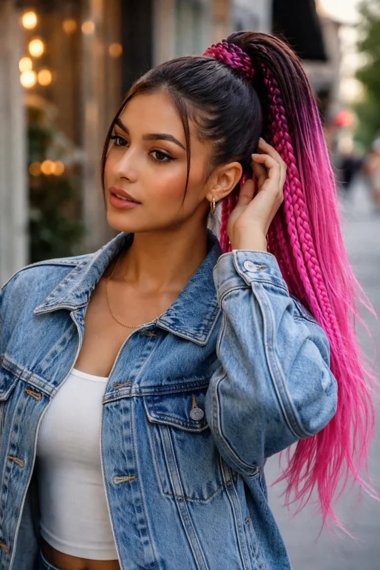 19 Pink Braided Ponytails for Any Occasion