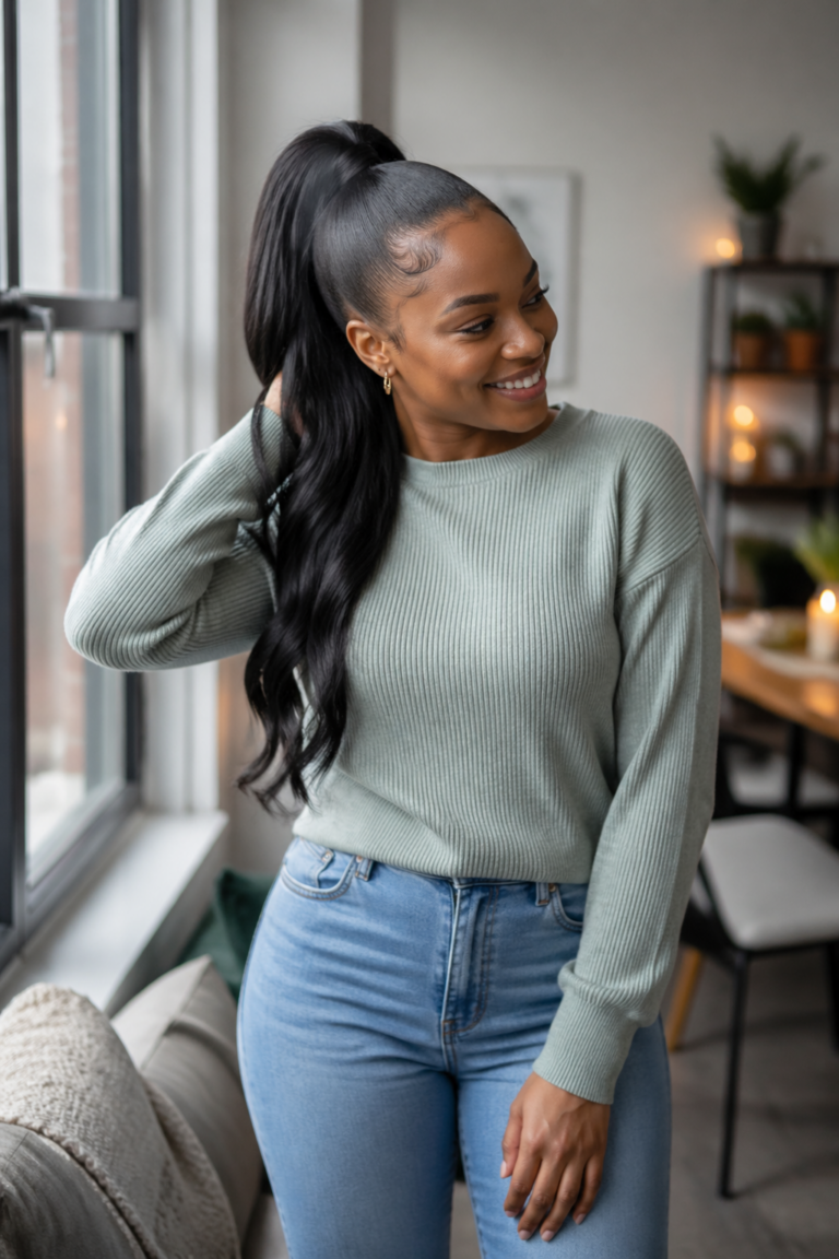23 Sew In Ponytails for Black Women