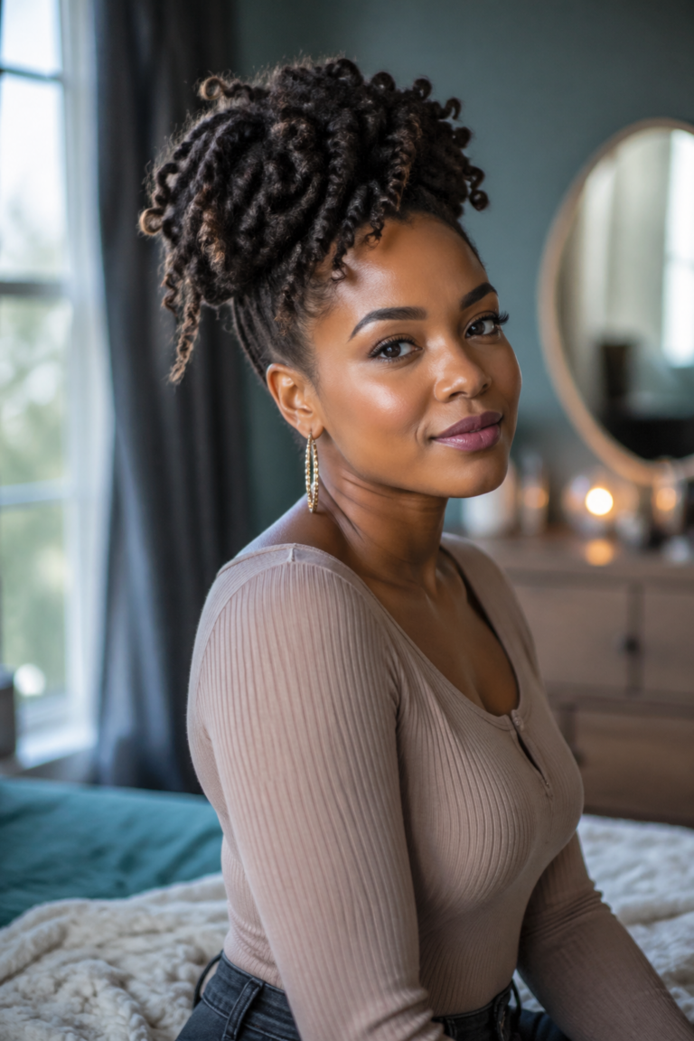 25 Curly Hair Updos for Black Women