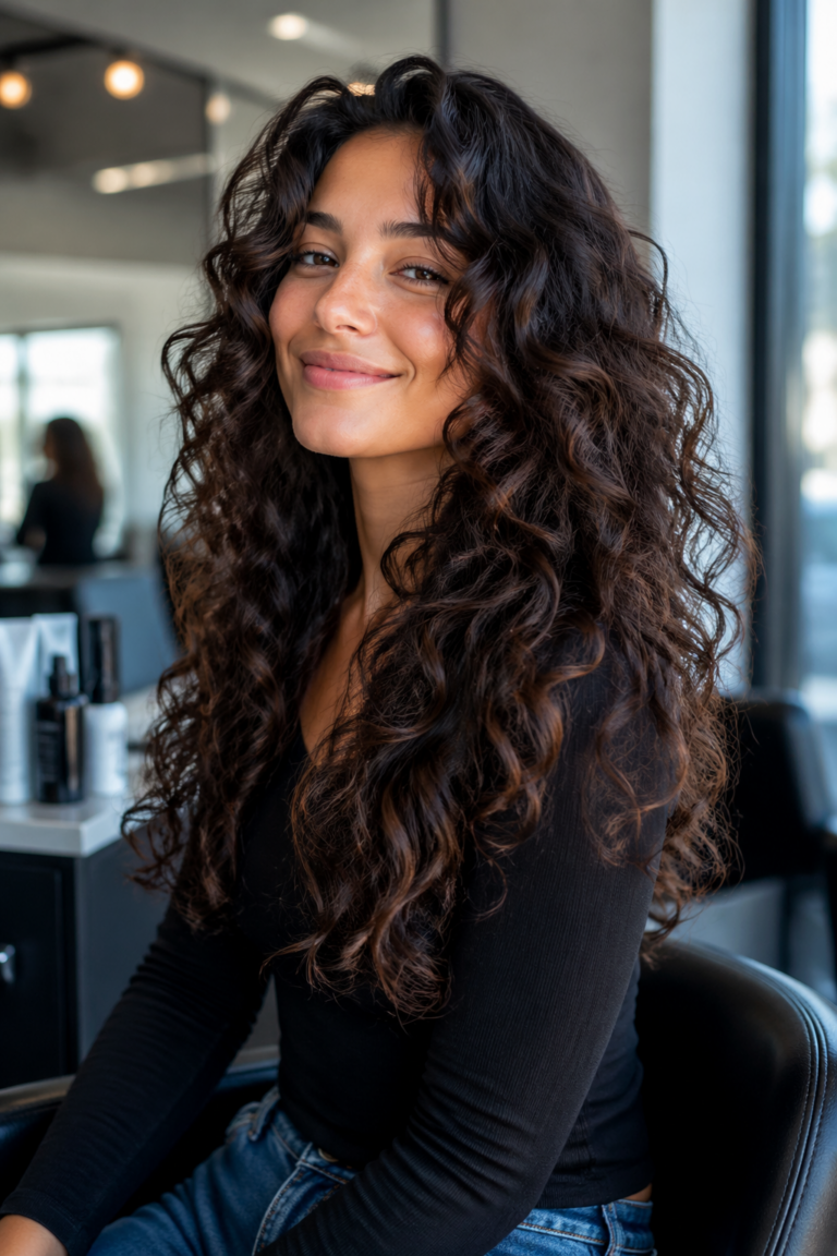 25 Long Curly Haircuts With Layers