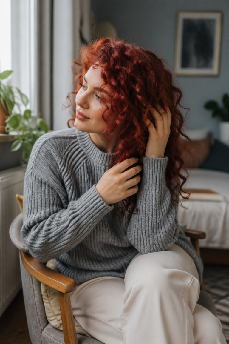 22 Red Dyed Curly Hair Ideas for Women
