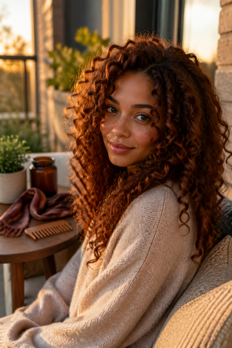 24 Auburn Curly Hair Styles for Natural Curls