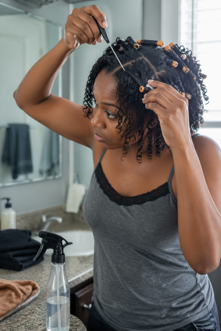 25 Rod Curls on Natural Hair