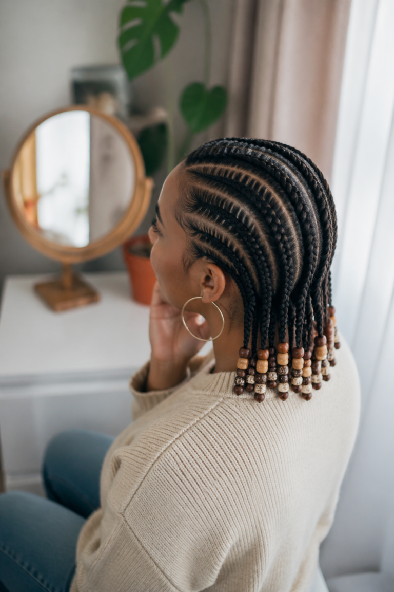 30 Cornrow Styles With Beads