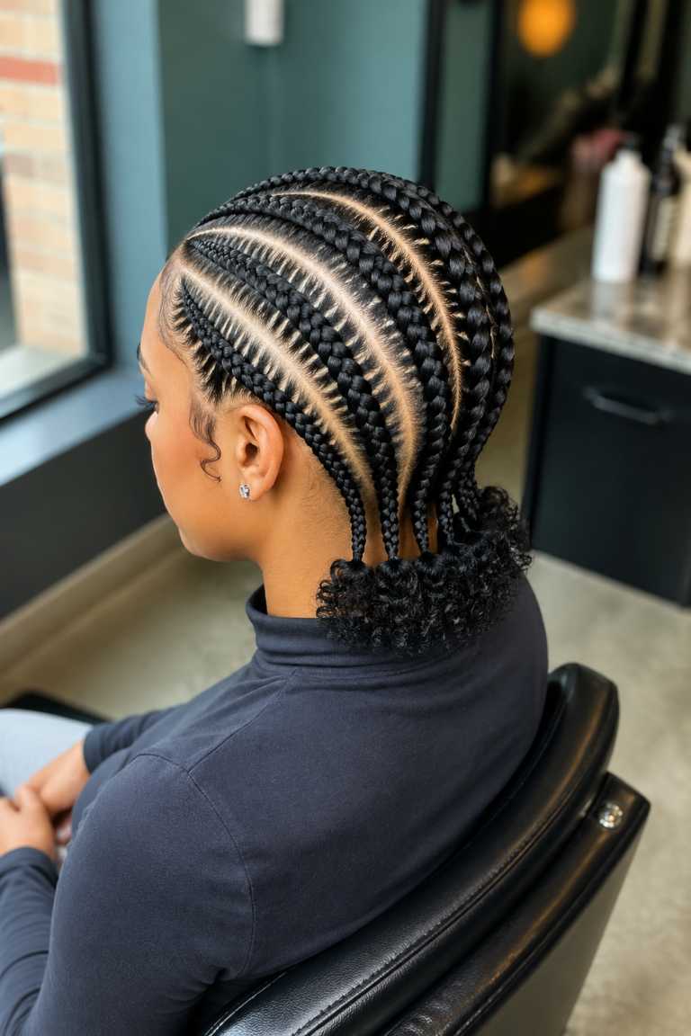 22 Cornrow Styles With 6 Braids