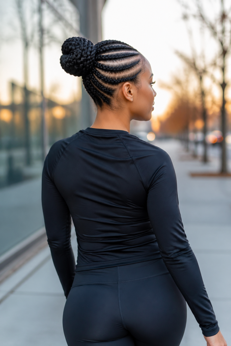 22 Feed In Cornrow Bun Styles