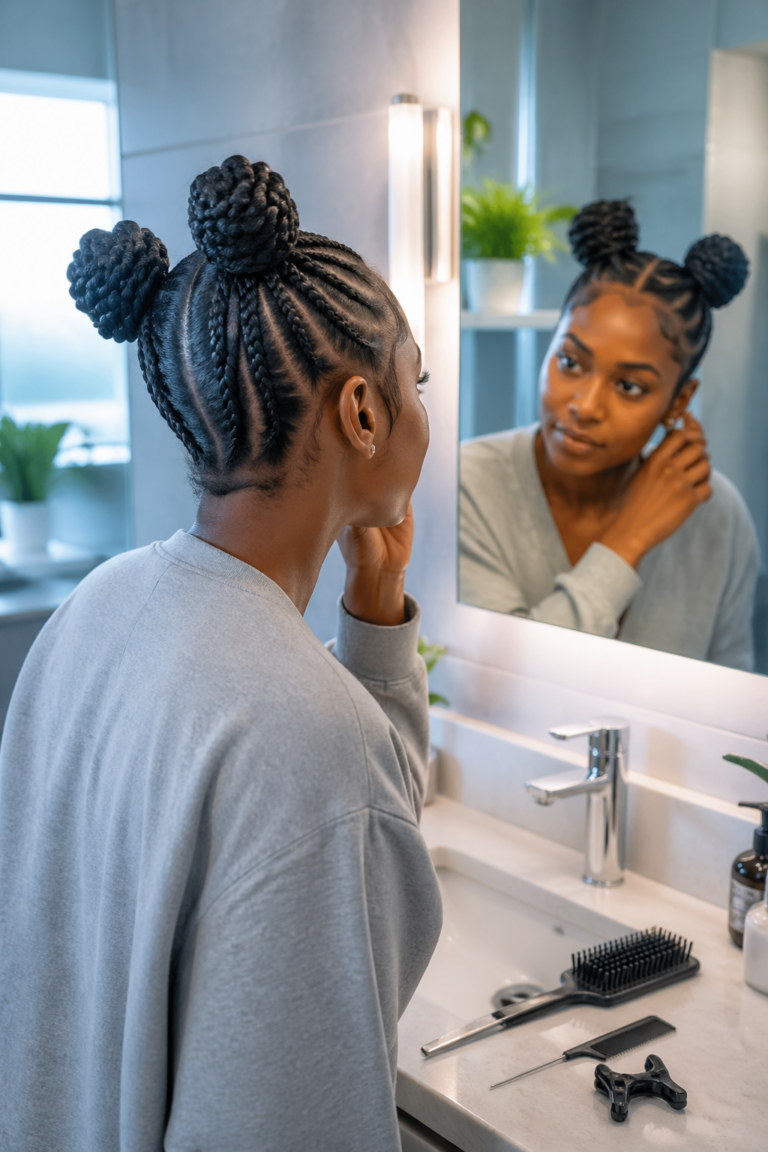 25 Cornrow Buns for Black Women