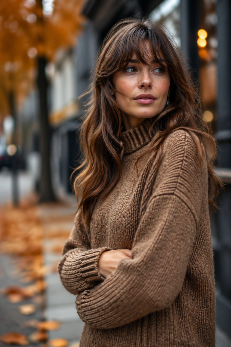 30 Wavy Bang Styles for Fall