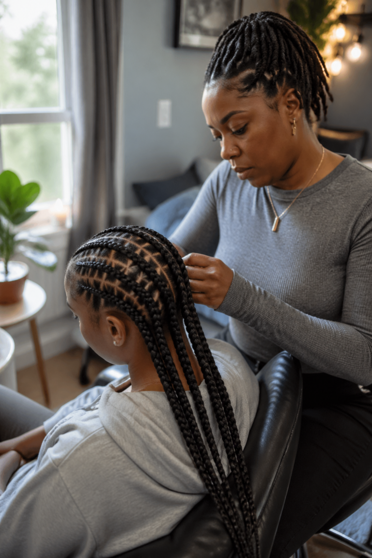 22 Criss Cross Cornrows With 4 Braids