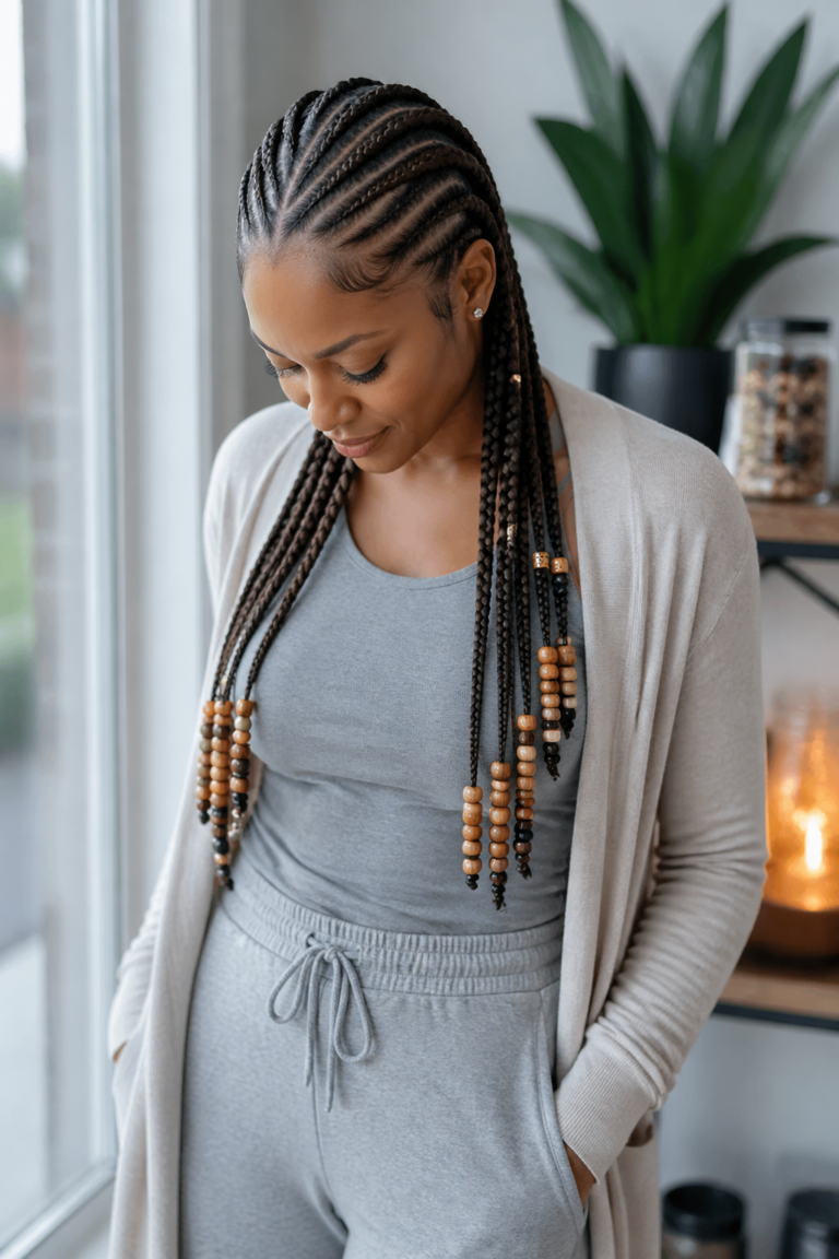 22 Fulani Cornrows With Beads
