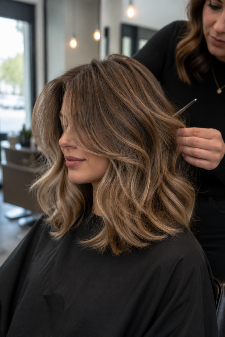 25 Shoulder Length Wavy Butterfly Cuts