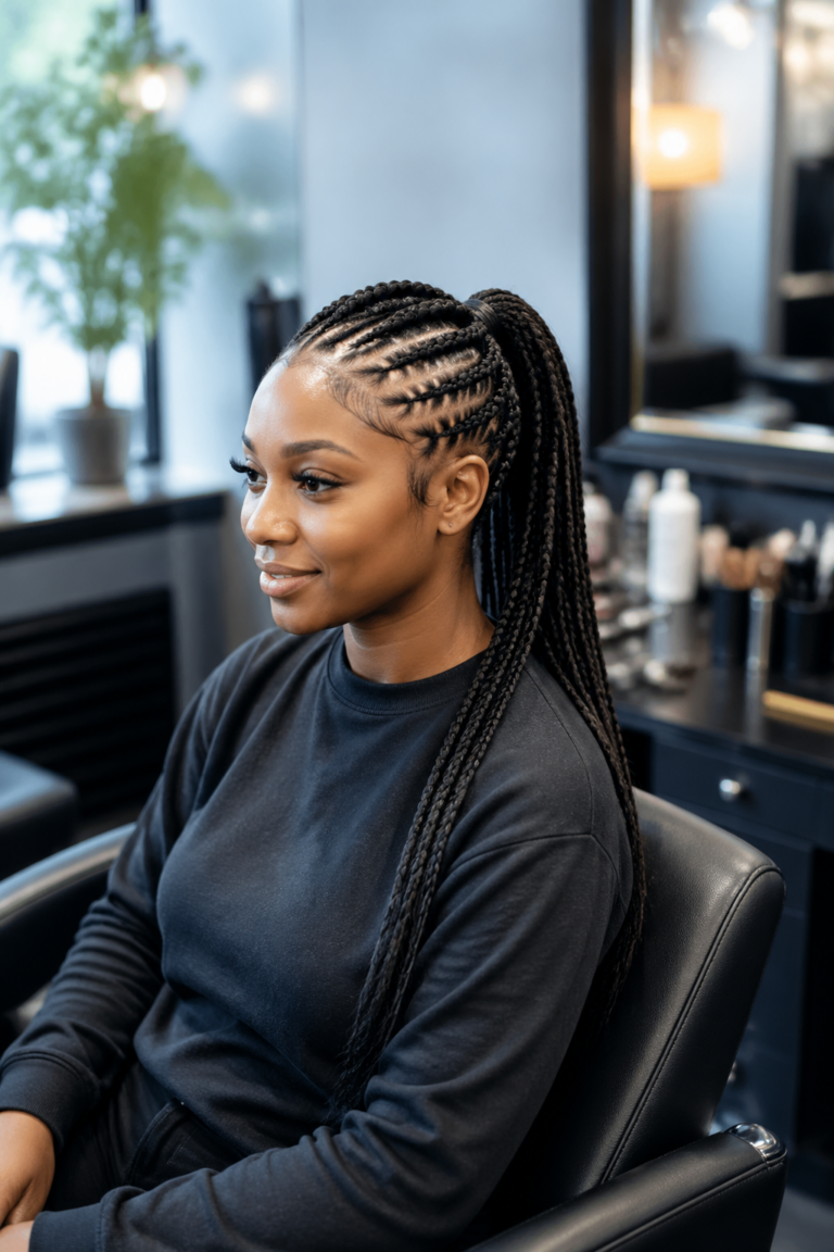 22 Feed In Cornrow Ponytails