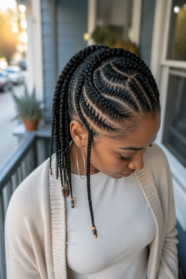 22 Cute Cornrows on Natural Hair