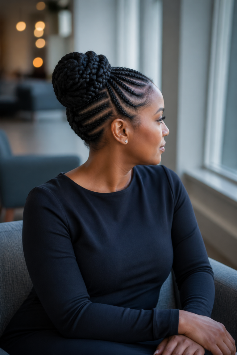 25 Cornrow Updo Styles