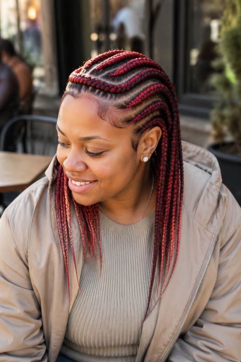 22 Cornrow Styles in Red