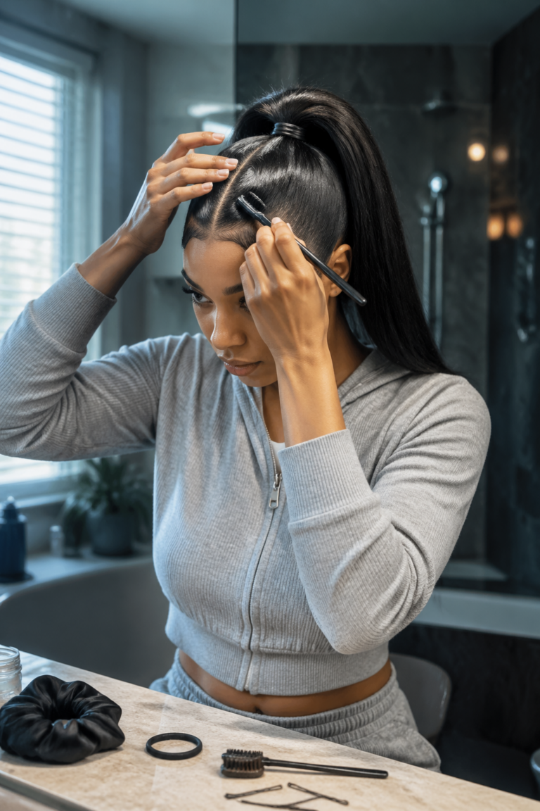 27 Middle Part Ponytails for Black Women