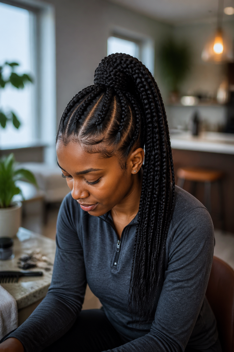 27 Braided Ponytails for 4C Hair