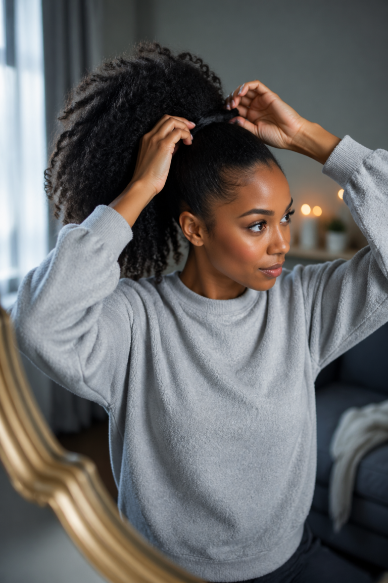25 Voluminous Ponytails for Black Women With Curly Hair