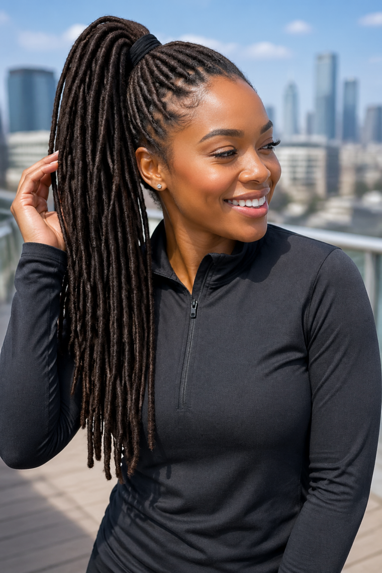25 Ponytails for Locs With Long Hair