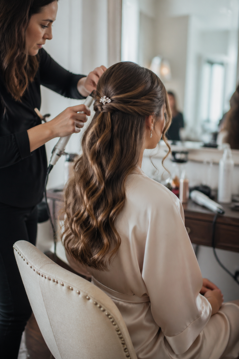 25 Wavy Half Ups for Bridesmaids