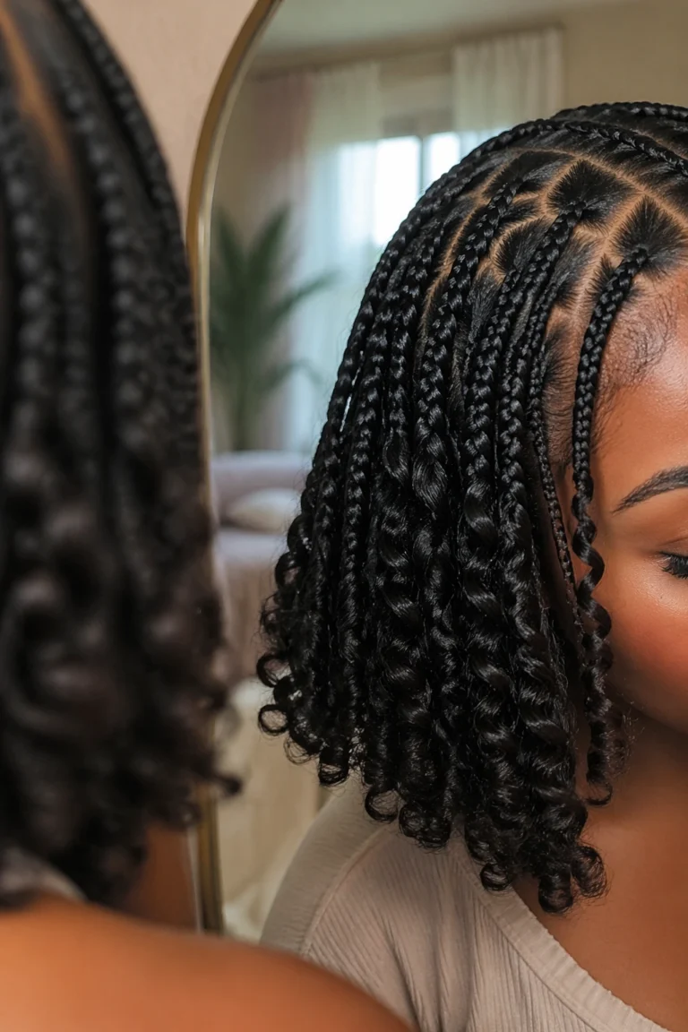 15 Short Braids With Curly Ends