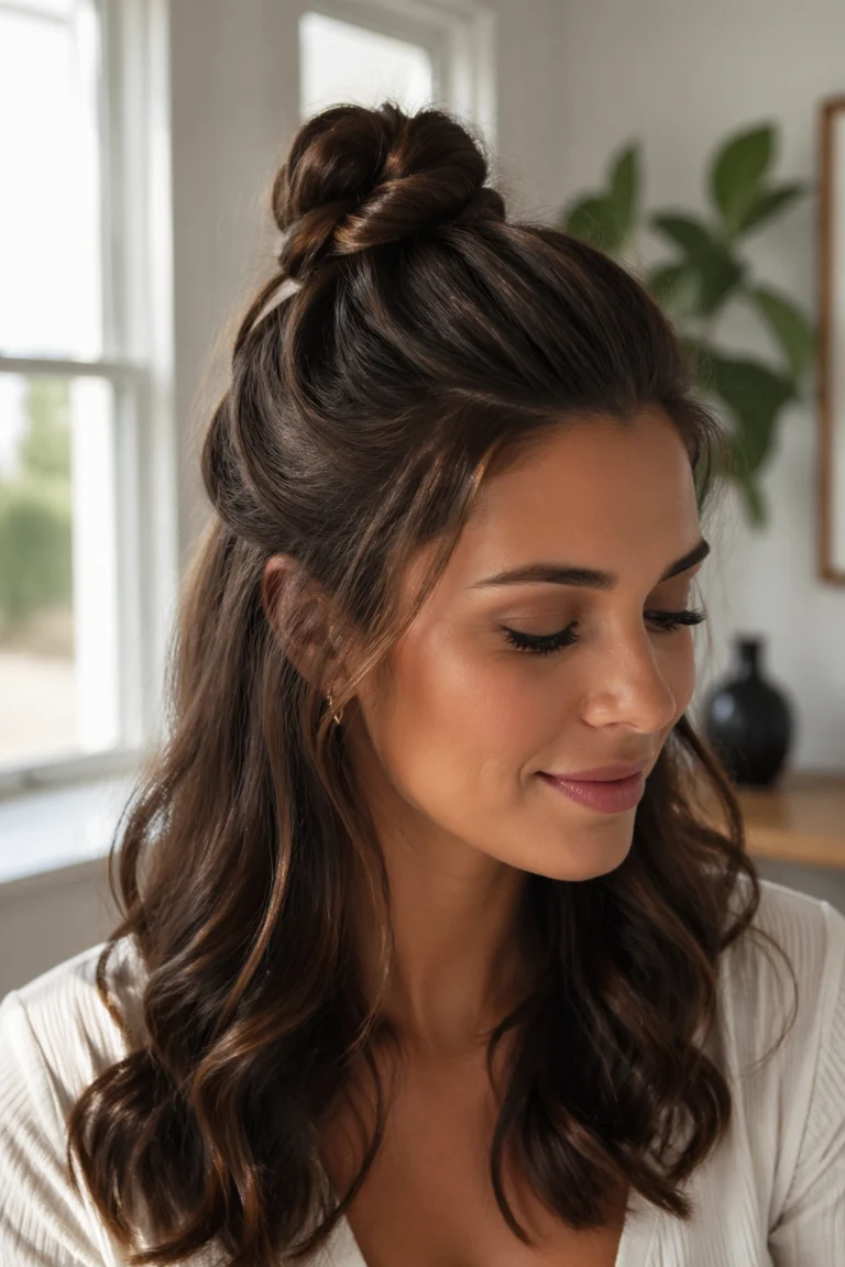 25 Half Up Ponytail Buns for Any Hair Length