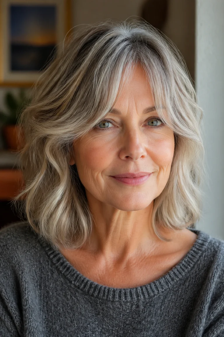 35 Wavy Haircuts for Women Over 60