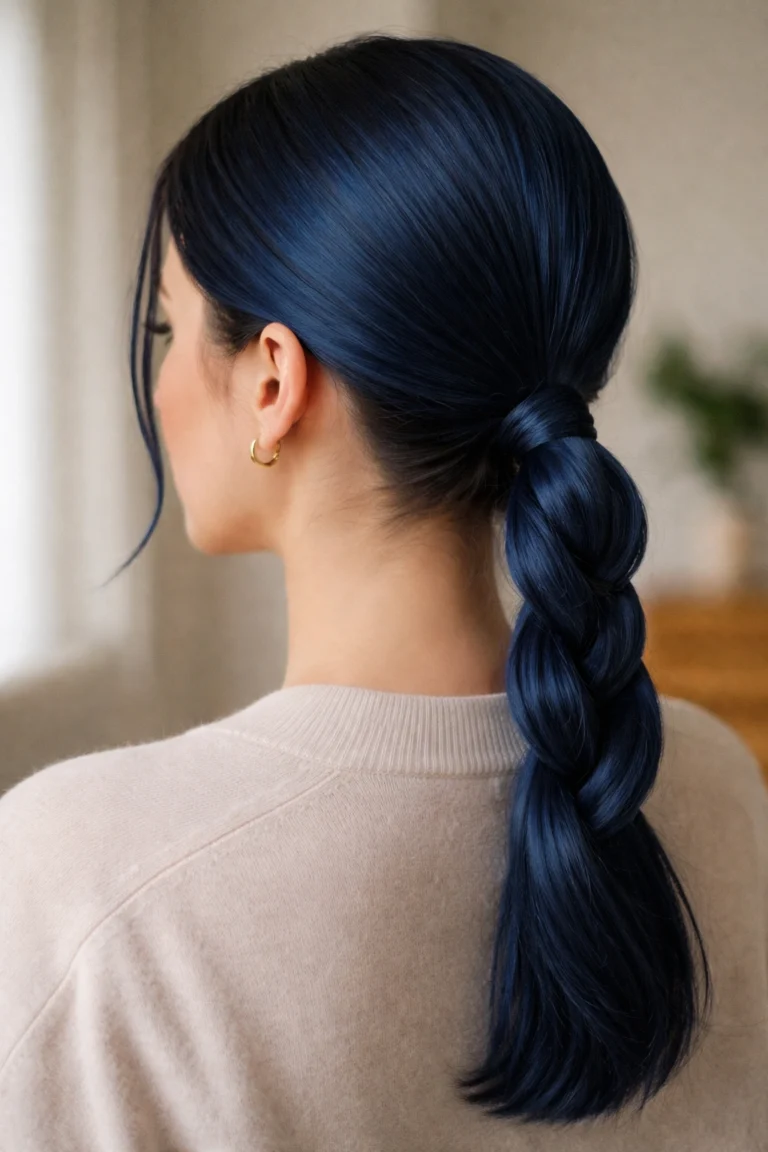 19 Blue Braided Ponytails for Any Occasion