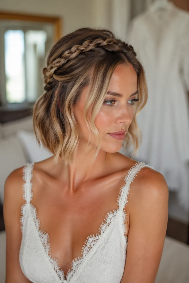 25 Half Up Half Down Hairstyles for Wedding Short Hair