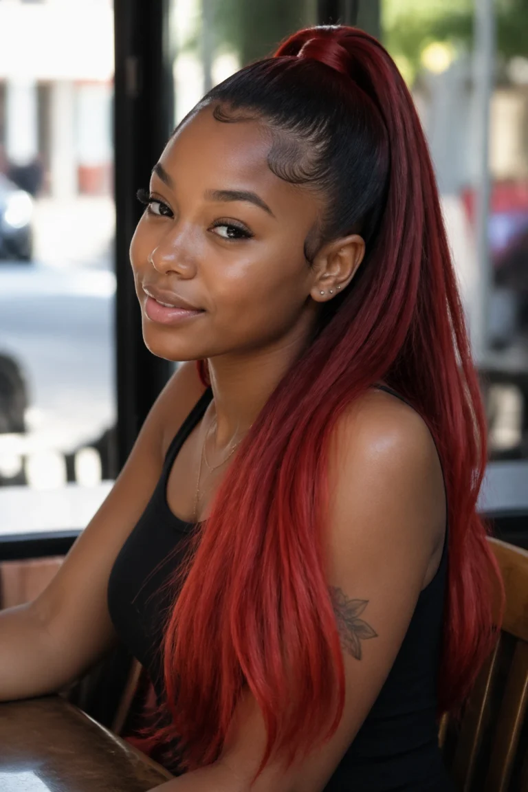 15 Red Weave Ponytails for a Full Look