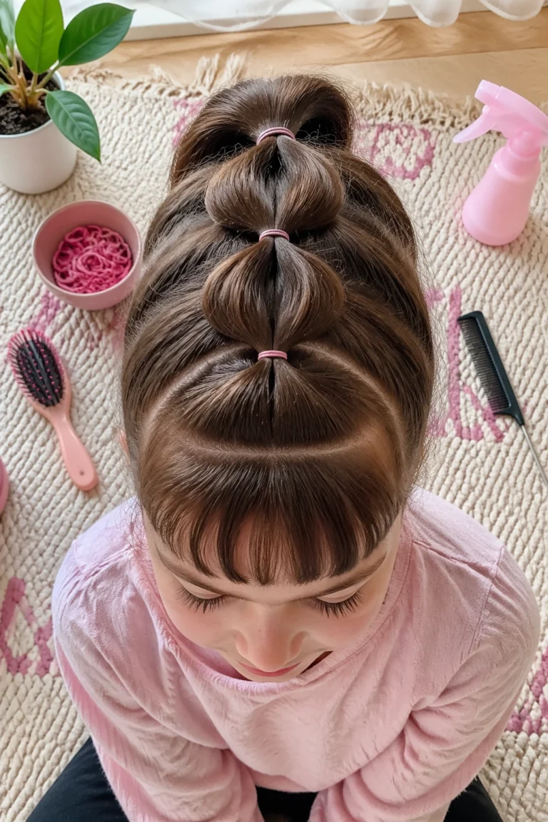 25 Braided Ponytails for Kids With Bangs