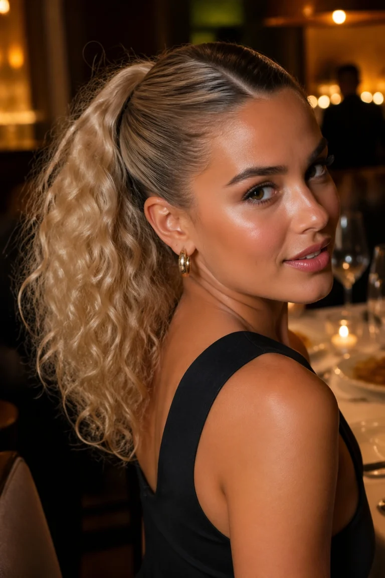 21 Blonde Ponytails for Curly Hair