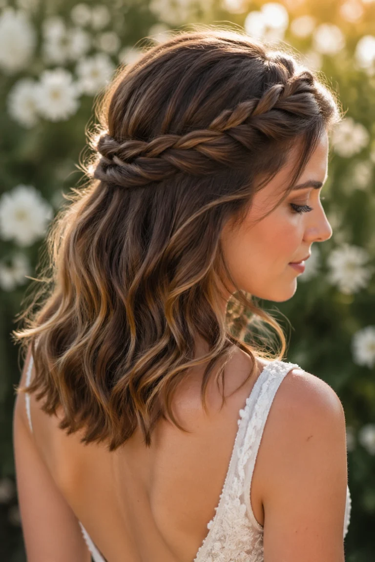 25 Shoulder Length Wavy Wedding Styles
