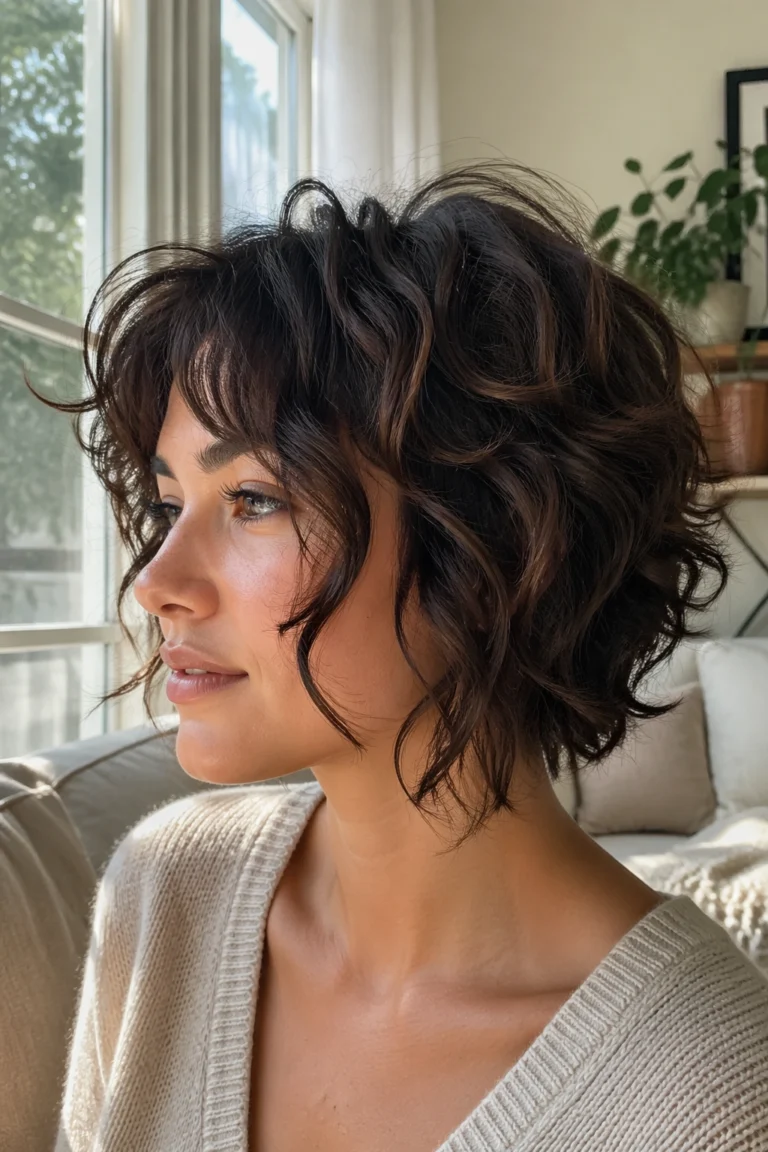 15 Short Curly Hairstyles for Round Faces