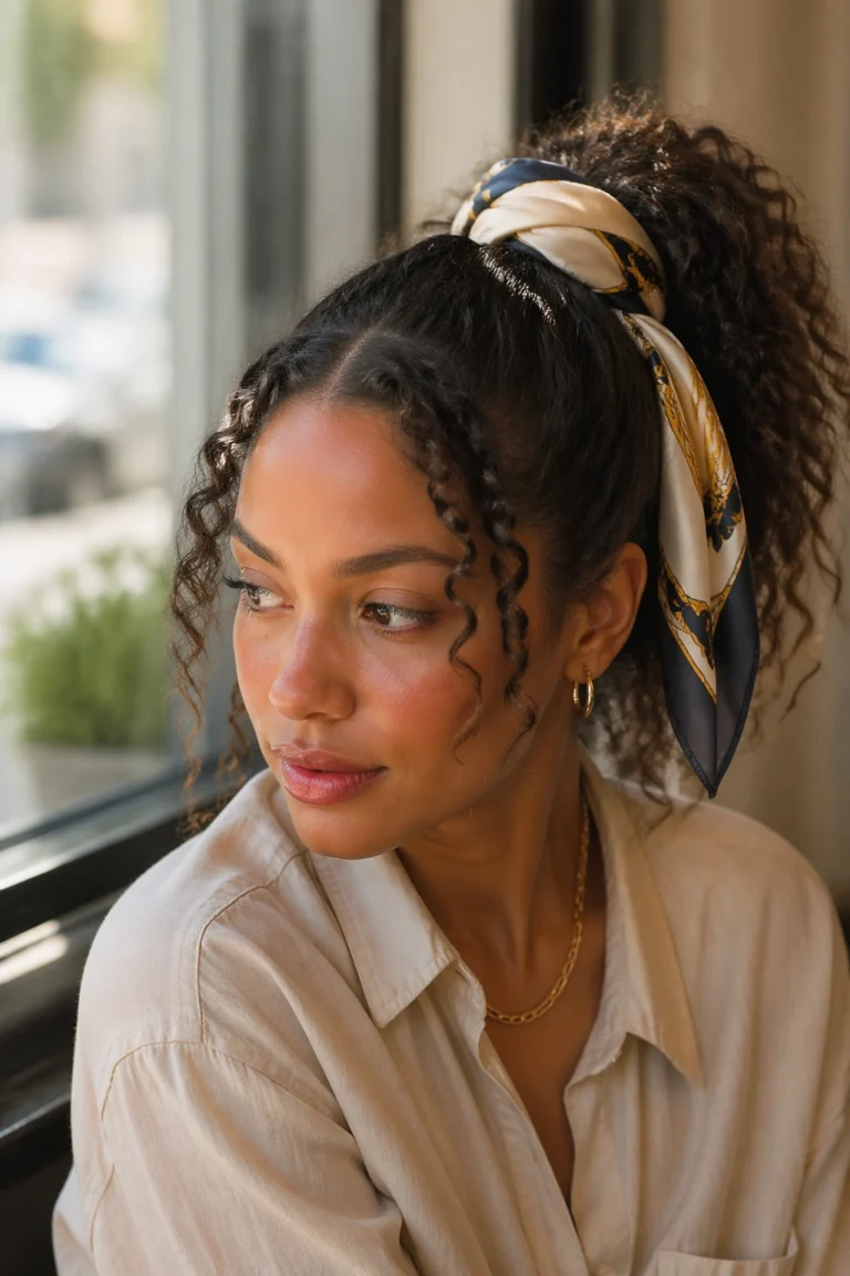 23 V Part Ponytails for Curly Hair