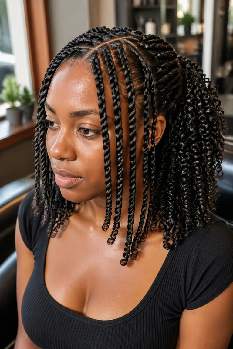 21 Braids in Front Curls in Back Styles