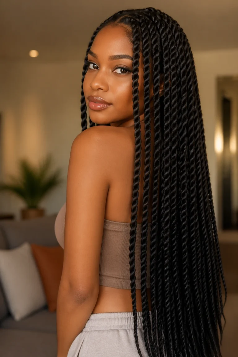 23 Afro Twist Braid Looks for Long Hair