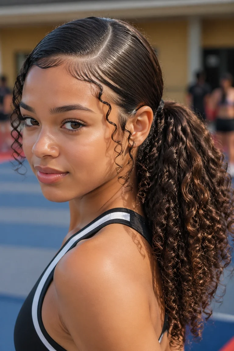 12 Cheer Hairstyles for Curly Hair
