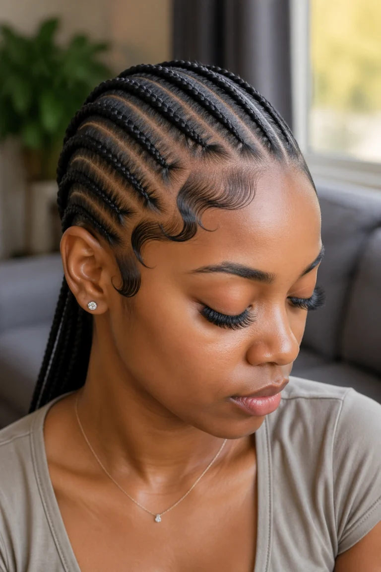 22 Simple Cornrows on Natural Hair