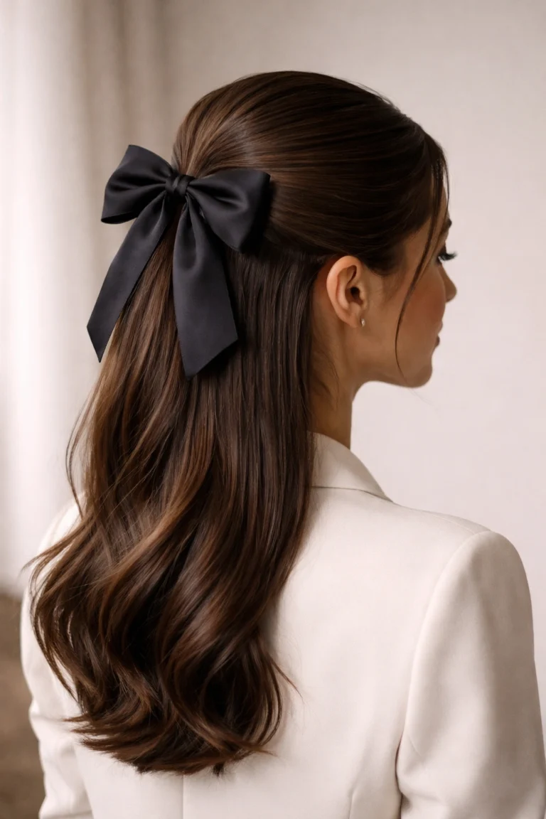 30 Half Up Ponytails With a Bow