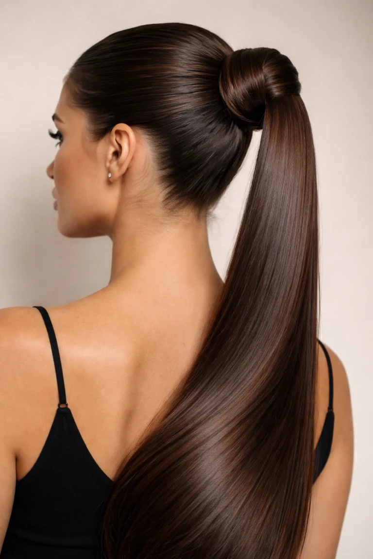 25 Sleek Ponytail Buns for a Polished Look