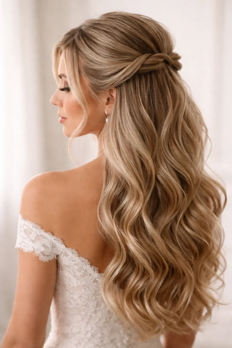 30 Half Up Half Down Hairstyles for Wedding Long Hair