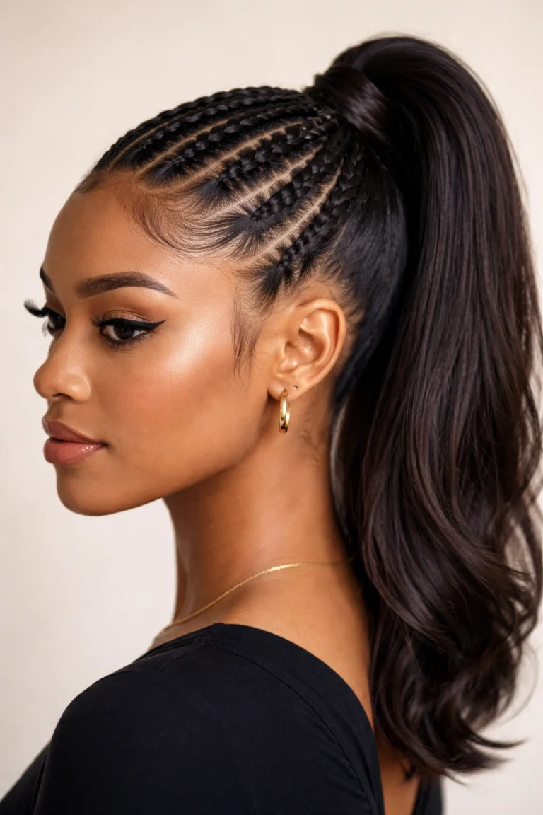 23 Stitch Braid Ponytails for Medium Hair