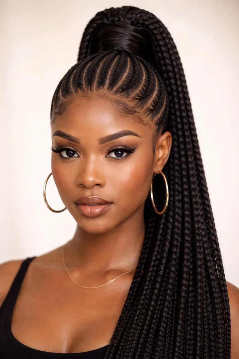 27 High Braided Ponytails for Black Women