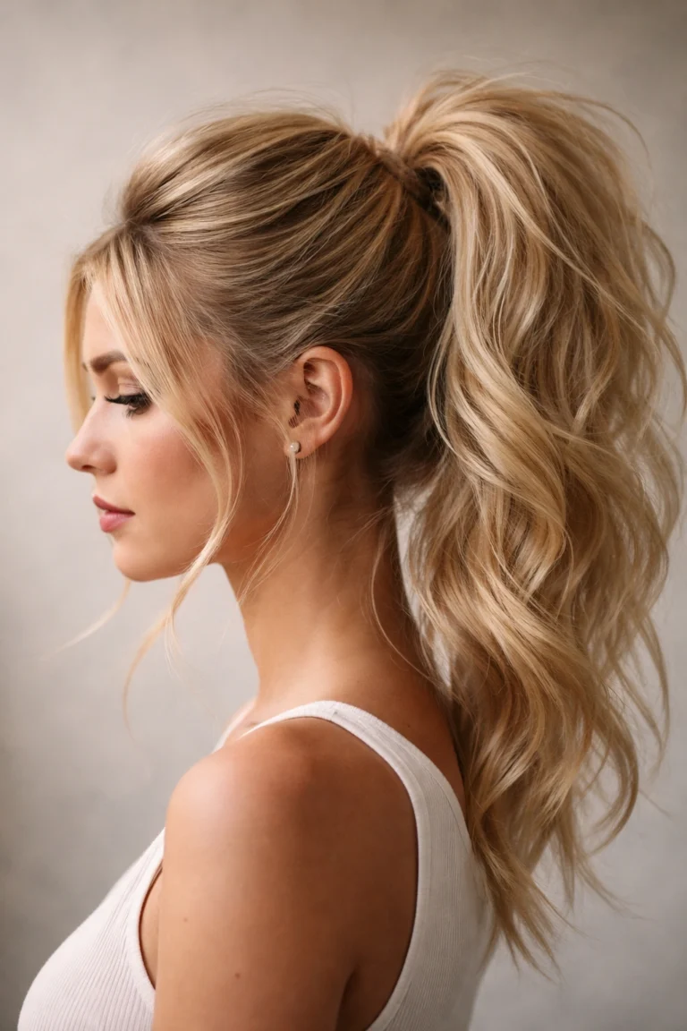 23 Blonde Messy Ponytails That Still Look Put Together