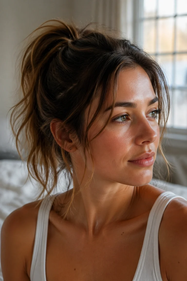 30 Messy Ponytails for Medium Hair